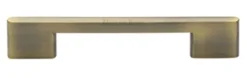 Slim Metro Section Cupboard Door / Drawer Pull Handle - Available In Five Sizes - Antique Brass (Gloss Lacquered)
