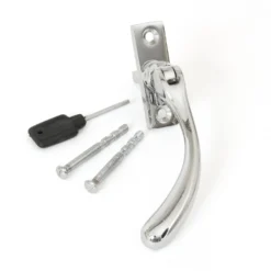 Slim Pear Drop Espagnolette - Window Fastener - Left & Right Hand - Polished Chrome