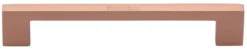 Slim Rectangular Section Cupboard Door / Drawer Pull Handle - Available In Seven Sizes - Satin Copper (lacquered)