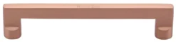 Slim Rectangular Shape Cabinet Pull Handle With Rounded Posts - Available In Three Sizes - Satin Copper (lacquered)