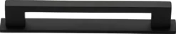 Slim Rectangular Shaped Cabinet Pull Handle With Backplate - Available In Three Sizes - Matt Black