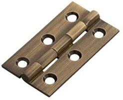 Small Antique Brass (Lacquered) Cabinet Hinges - 50mm X 28mm