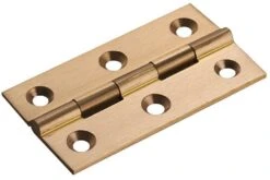 Small Cabinet Hinges - 64mm X 35mm - Satin Brass (Lacquered)