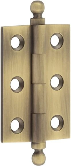 Small Finial Hinge - 50mm X 35mm - Antique Brass (Lacquered)