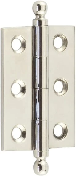 Small Finial Hinge - 50mm X 35mm - Polished Nickel
