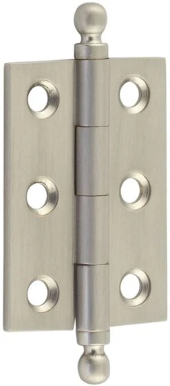 Small Finial Hinge - 50mm X 35mm - Satin Nickel