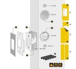 Intumescent Kit To Suit Codelocks - Digital / FOB Operated Smart Lock