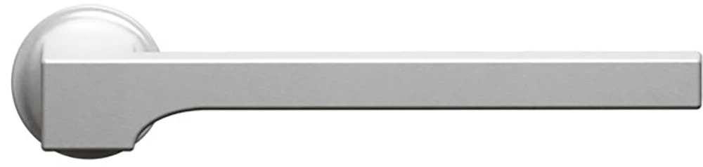 Soho Lever Handle On Miniature Round Rose - Satin Stainless Steel