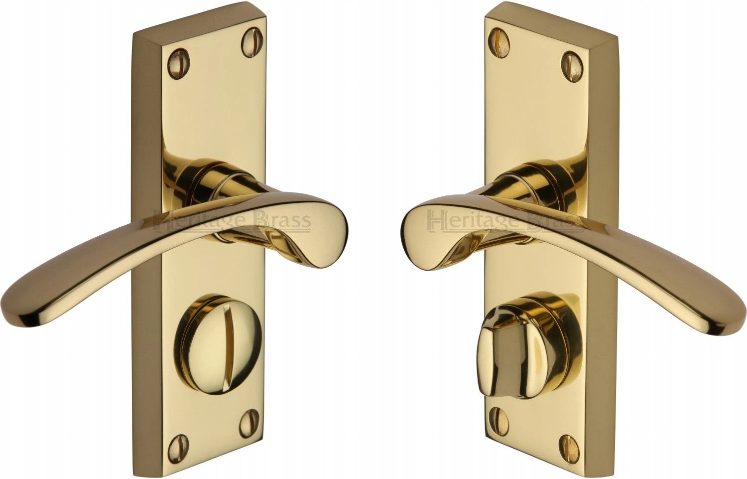 Sophia Lever Door Handles On A Backplate - Polished Brass (Lacquered) - Image 5