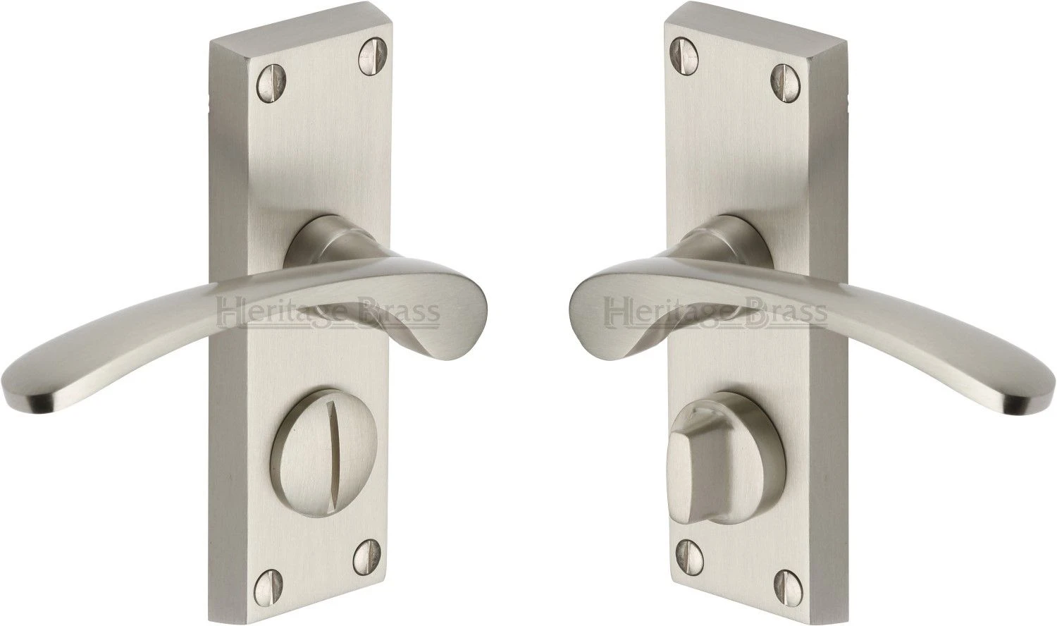 Sophia Lever Door Handles On A Backplate - Satin Nickel - Image 5