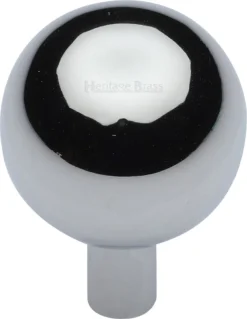 Sphere Shaped Cabinet Knob - Available In Two Sizes - Polished Chrome