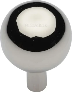 Sphere Shaped Cabinet Knob - Available In Two Sizes - Polished Nickel