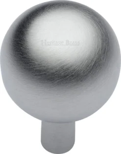 Sphere Shaped Cabinet Knob - Available In Two Sizes - Satin Chrome