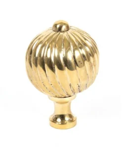 Spiral Design Cupboard Door Knob - Three Sizes Available - Polished Brass Unlacquered