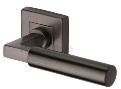 Bauhaus Square Rose Lever Handles Only - Matt Bronze (Lacquered) - Pair
