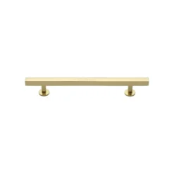 Square Section Cabinet Pull Handle - Available In Three Sizes - Polished Brass (Lacquered)