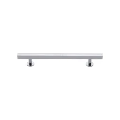 Square Section Cabinet Pull Handle - Available In Three Sizes - Polished Chrome