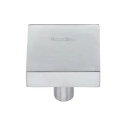 Square Shaped Cupboard Knob - Available In Two Sizes - Satin Chrome