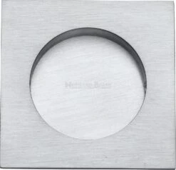 Squared Flush Pull Handle For Sliding Pocket Doors - 63mm X 63mm - Satin Chrome