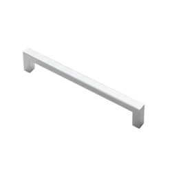 Squared Section Cabinet Pull Handles - Available In Two Sizes - Polished Chrome