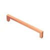 Squared Section Cabinet Pull Handles - Available In Two Sizes - Satin Copper (lacquered)