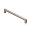 Squared Section Cabinet Pull Handles - Available In Two Sizes - Satin Nickel