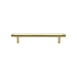 Stepped End Design T Bar Cabinet Pull Handle - Available In Three Sizes - Polished Brass (Lacquered)