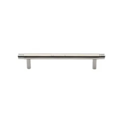 Stepped End Design T Bar Cabinet Pull Handle - Available In Three Sizes - Polished Nickel
