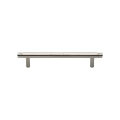 Stepped End Design T Bar Cabinet Pull Handle - Available In Three Sizes - Satin Nickel
