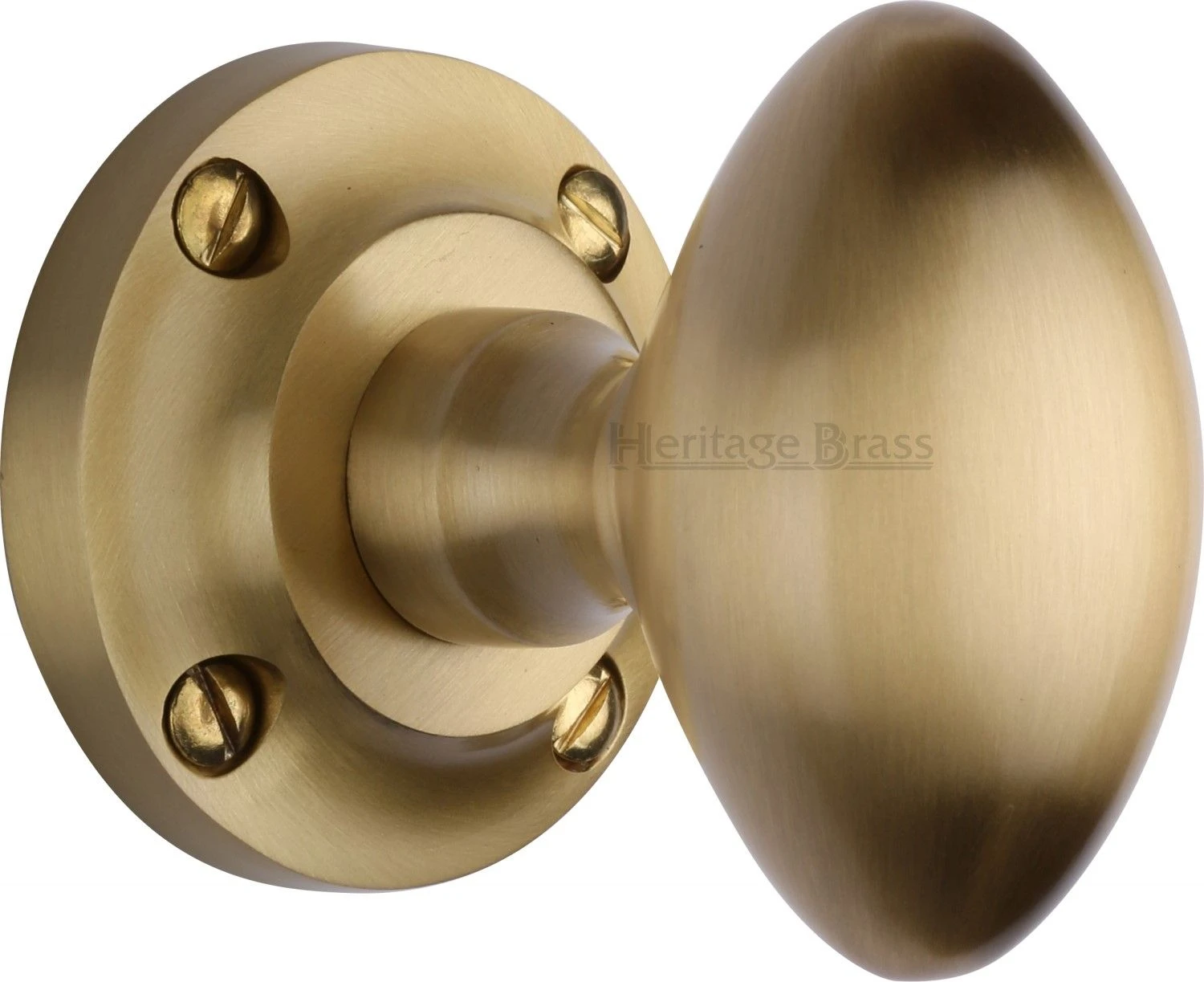 Suffolk Oval Mortice Knobs - Satin Brass (Lacquered)