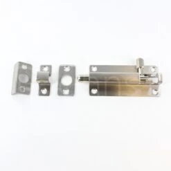 Surface Mounted Bolt - For Inward Or Outward Opening Doors - Suitable For Use On FD30 / FD60 Fire Rated Doors - Satin Stainless Steel