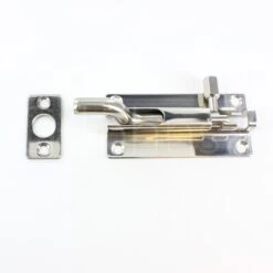 Surface Mounted Cranked Bolt - For Outward Opening Doors - Suitable For Use On FD30 / FD60 Fire Rated Doors - Polished Stainless Steel