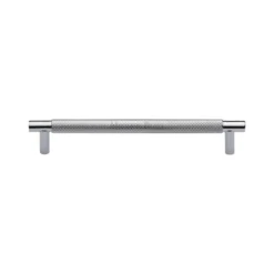 T Bar Shaped Cabinet Pull Handle With Knurled Grip - Available In Three Sizes - Polished Chrome