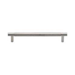 T Bar Shaped Cabinet Pull Handle With Knurled Grip - Available In Three Sizes - Polished Nickel
