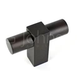 T Bar Shape Cupboard Knob With Square Section Neck - Dark Bronze (Lacquered)