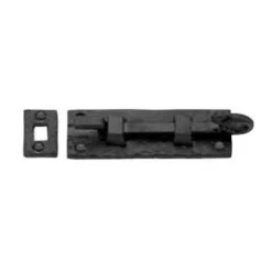 Tudor Necked Door Bolt - Two Sizes Available - Black Antique
