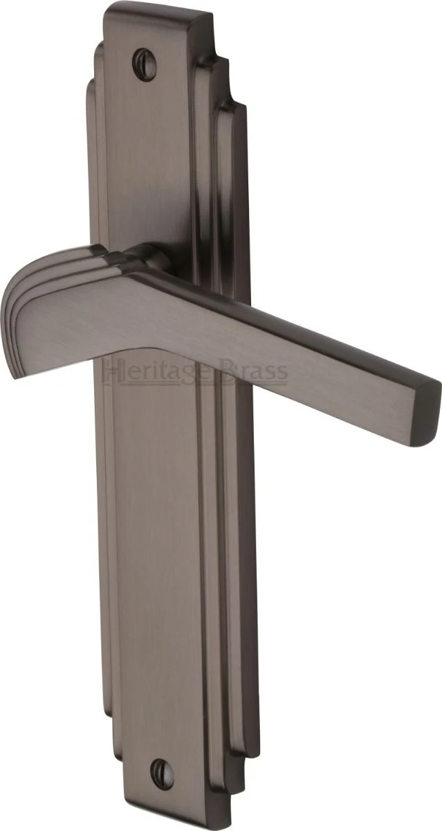 Tiffany Lever Door Handles On A Backplate - Matt Bronze (Lacquered) - Image 2