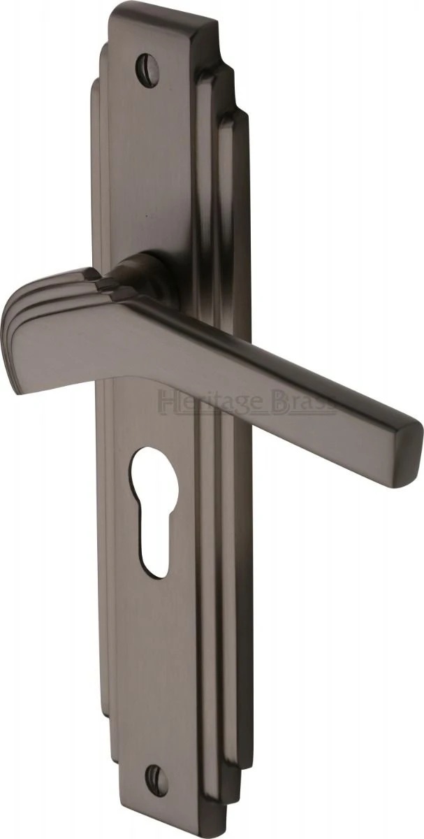 Tiffany Lever Door Handles On A Backplate - Matt Bronze (Lacquered) - Image 4