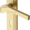Tiffany Lever Door Handles On A Backplate - Satin Brass (Lacquered)