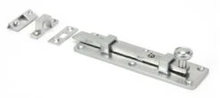 Traditional Pattern Straight Design Universal Door Bolt - Satin Chrome