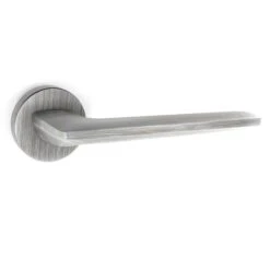 Boston Round Rose Lever Handles - Urban Graphite