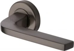 Bellagio - Round Rose Lever Handles Only - Matt Bronze (Lacquered)