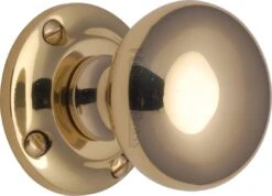 Victoria Mortice Knobs - Polished Brass (Lacquered)
