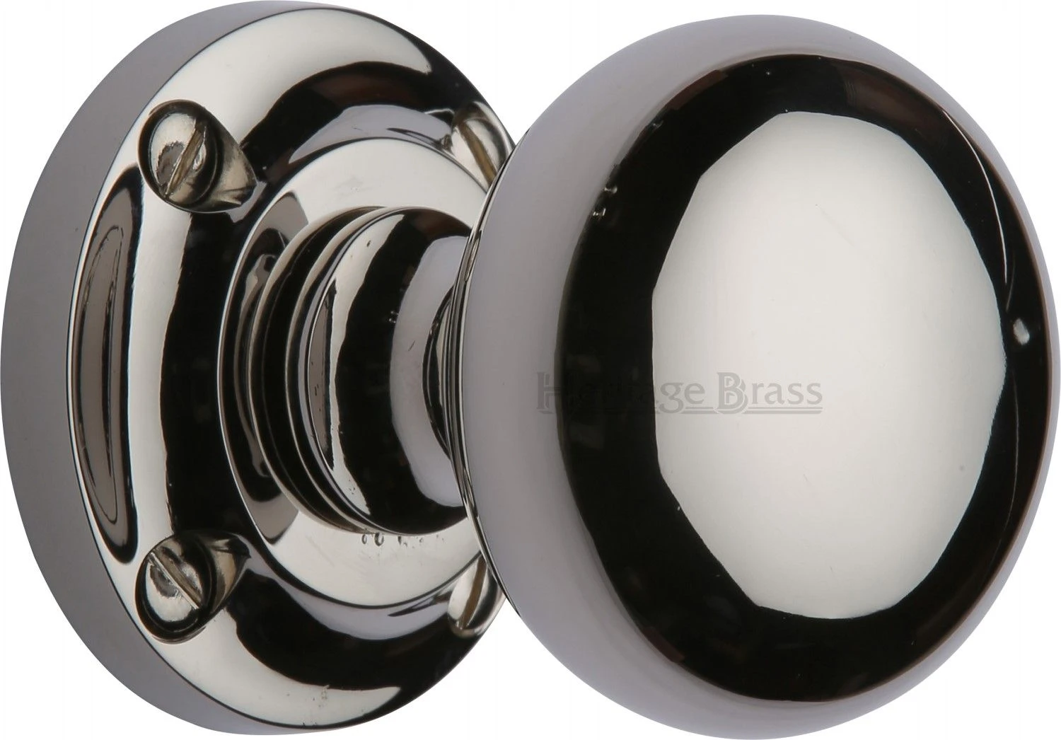 Victoria Design Round Mortice Knobs - Polished Nickel