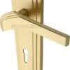 Waldorf Lever Door Handles On A Backplate - Satin Brass (Lacquered)