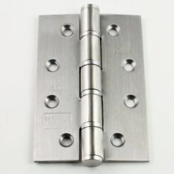 Narrow Leaf Washered Hinges - Grade 7 - Fire Rated - 40kg Weight Limit - Satin Stainless Steel - 102mm X 67mm