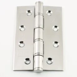 Narrow Leaf Washered Hinges - Grade 7 - Fire Rated - 40kg Weight Limit - Polished Stainless Steel - 102mm X 67mm