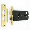 Horizontal Euro Profile Mortice Sash Lock - 152mm Case Depth - Polished Brass PVD Plated
